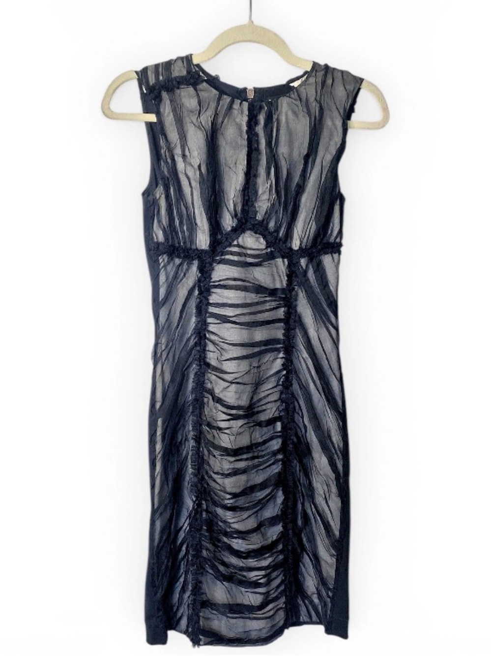 🛍️Authentic Dolce & Gabbana Black Sleeveless Ruched Midi Dress Size 38